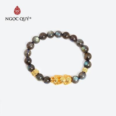 Vòng tay đá Xà cừ tự nhiên phối charm - Mẫu VC0460 - Ngọc Quý