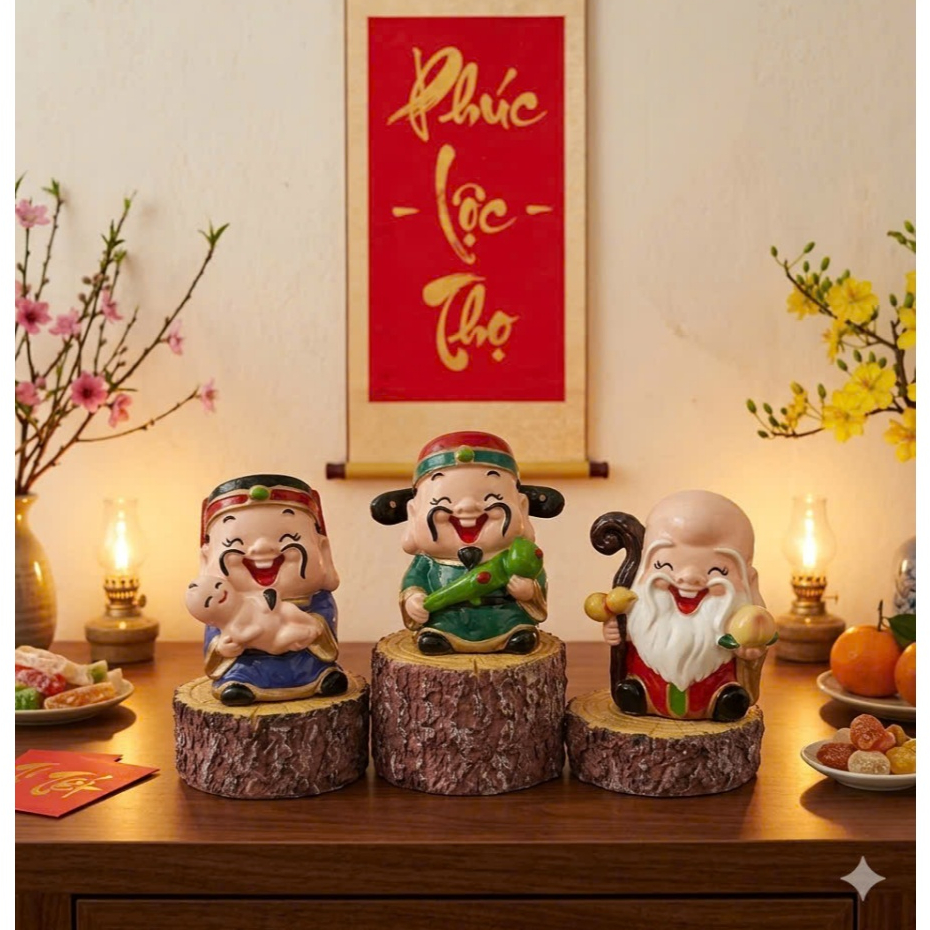 Bộ Tam Đa Phúc Lộc Thọ size 6cm