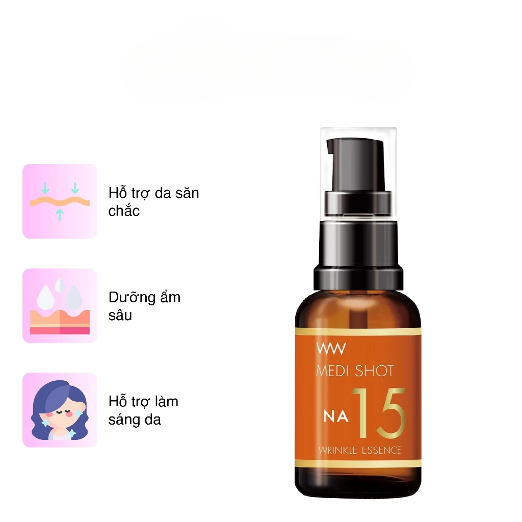 [Top Value] Tinh chất trẻ hóa da Meishoku Medi Shot NA15 Wrinkle Essence dung tích 30ml