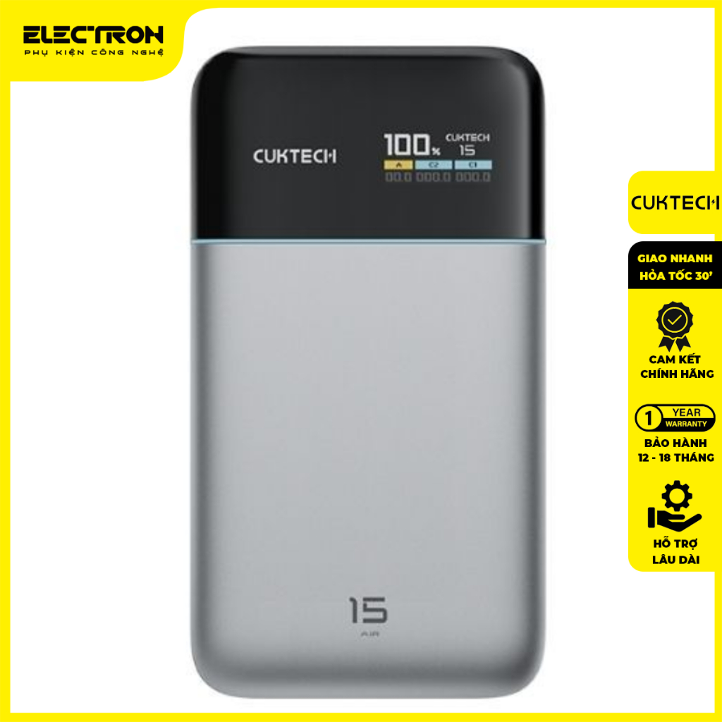 Pin dự phòng Cuktech 15 Air Power Bank 15.000mAh – PB150S