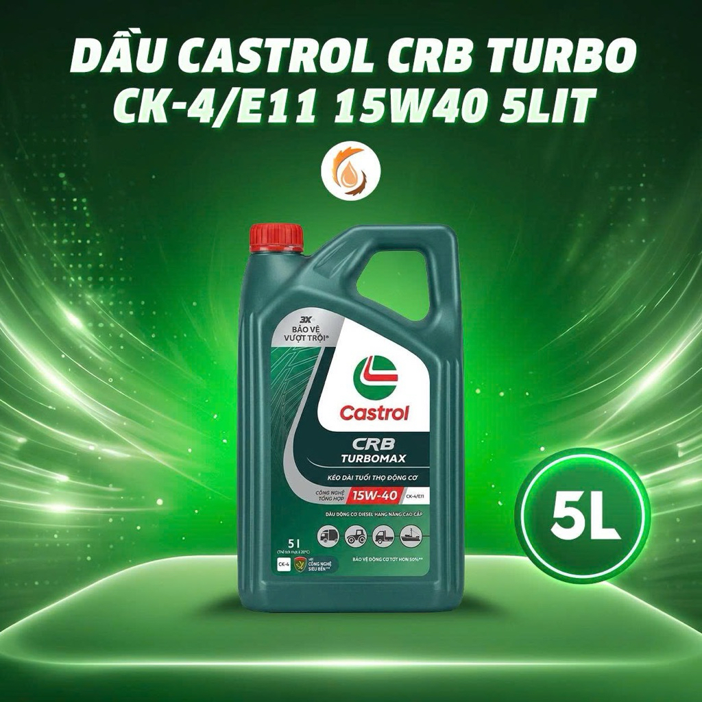 dầu nhớt Castrol CRB turbo Ck-4/E11 15w40 5lit