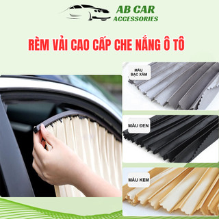 Bộ 4 Rèm Che Nắng Xe Ô Tô Chất Liệu Vải Cao Cấp, Gắn Nam Châm Thông Minh