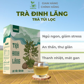 Trà túi lọc Đinh Lăng HabuTea hỗ trợ ngủ ngon, thanh lọc cơ thể,thư giãn tinh thần, bồi bổ cơ thể, hộp 30 gói