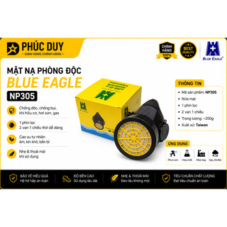 😷 MẶT NẠ PHÒNG ĐỘC BLUE EAGLE NP305 (CHÍNH HÃNG)