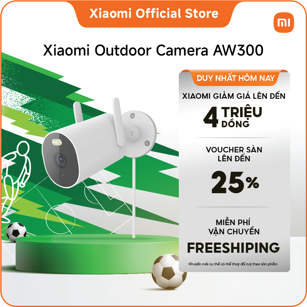 Xiaomi Outdoor Camera AW300| 2K Full-HD | Tầm nhìn đêm thông minh đầy đủ màu sắc | Cài đặt vùng lấy 