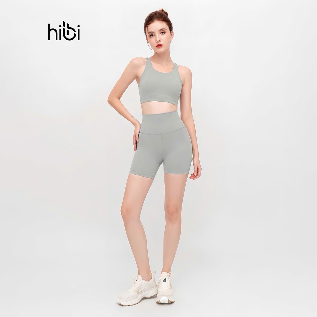 Set đồ Tập Yoga Luxury Hibi Sports H138, áo bra khoét lưng tam giác, kèm mút ngực | BigBuy360 - bigbuy360.vn