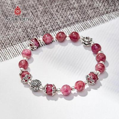Vòng tay đá Tourmaline phối charm - Mẫu VC0437 - Ngọc Quý