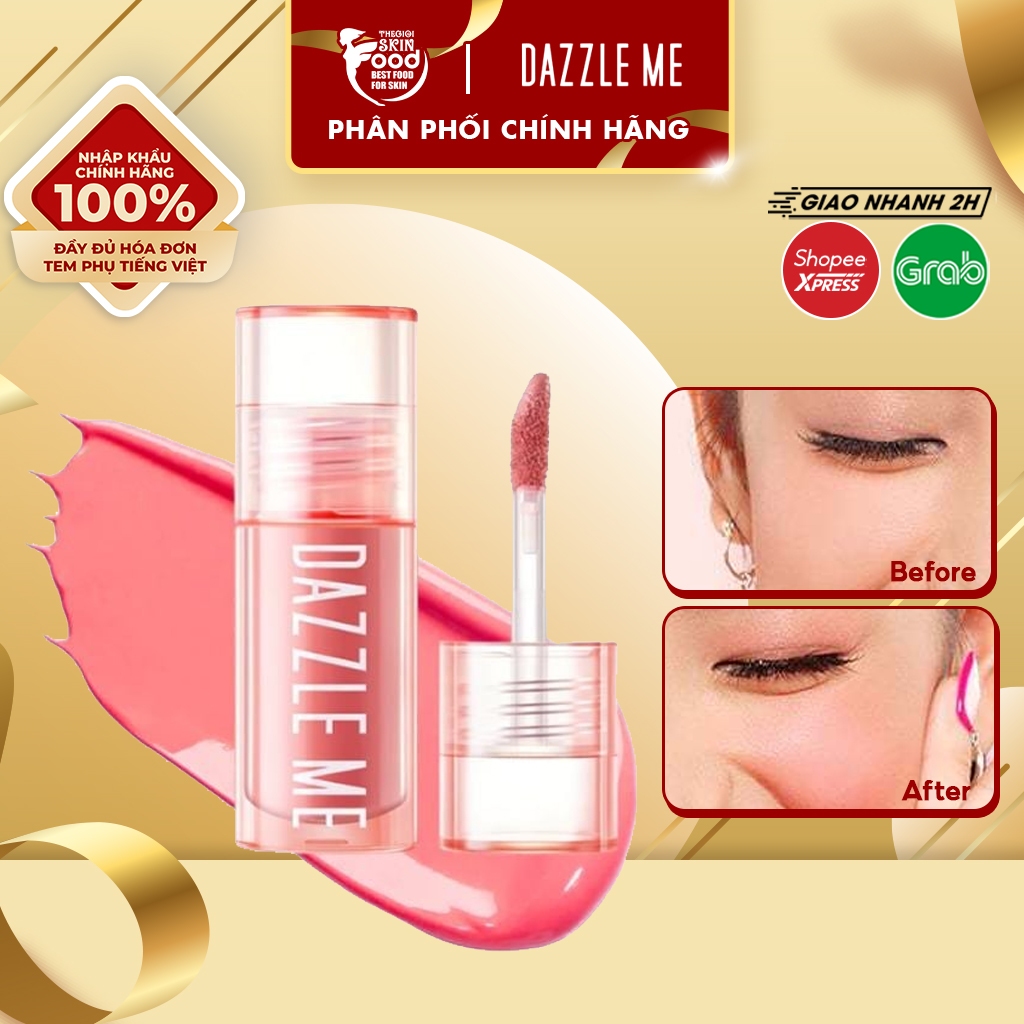 Má hồng kem DAZZLE ME Heart Melt Creamy Liquid Blush thegioiskinfood