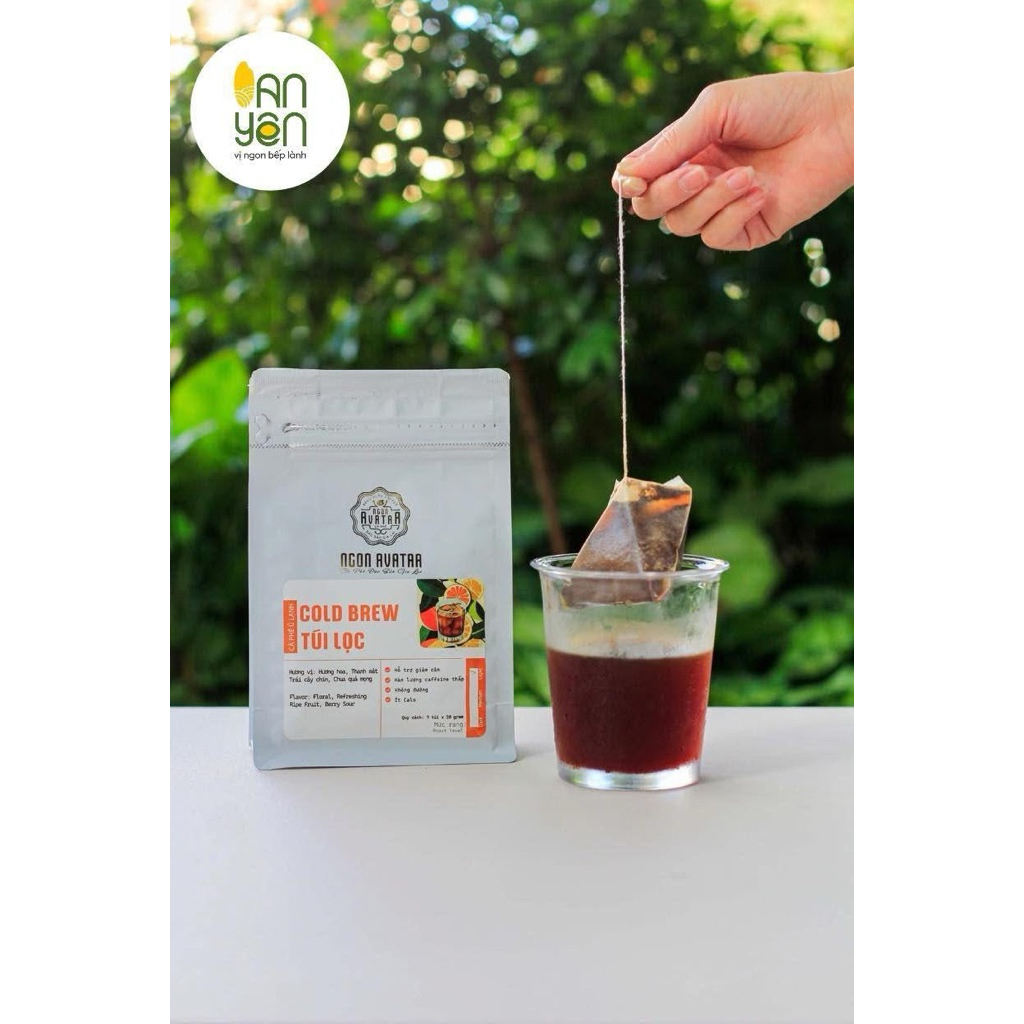 Cà Phê Ủ Lạnh Cold Brew Túi Lọc Arabica Cầu Đất Thơm, Cafe Tiện Lợi