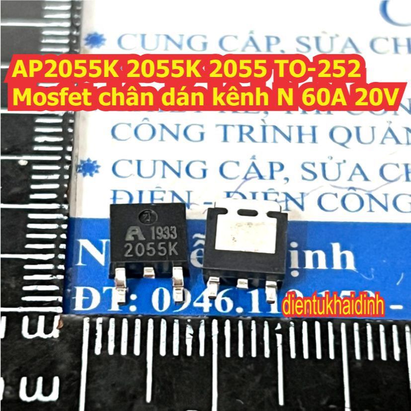 5 con AP2055K 2055K 2055 TO-252 Mosfet chân dán kênh N 60A  20V kde3603
