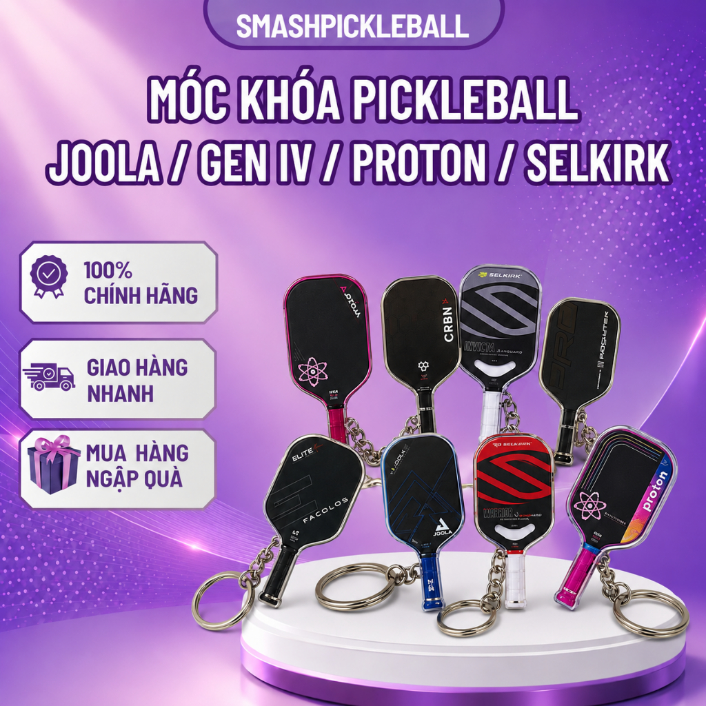 Móc Khóa Pickleball JOOLA / GEN IV / PROTON / SELKIRK Chính Hãng – Phụ Kiện Thể Thao, Sang Trọng, Bề