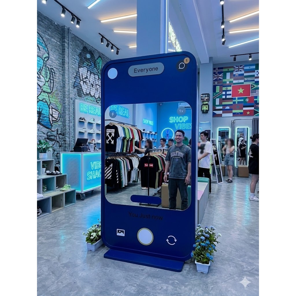 gương mô phỏng ứng dụng locket giao diện app