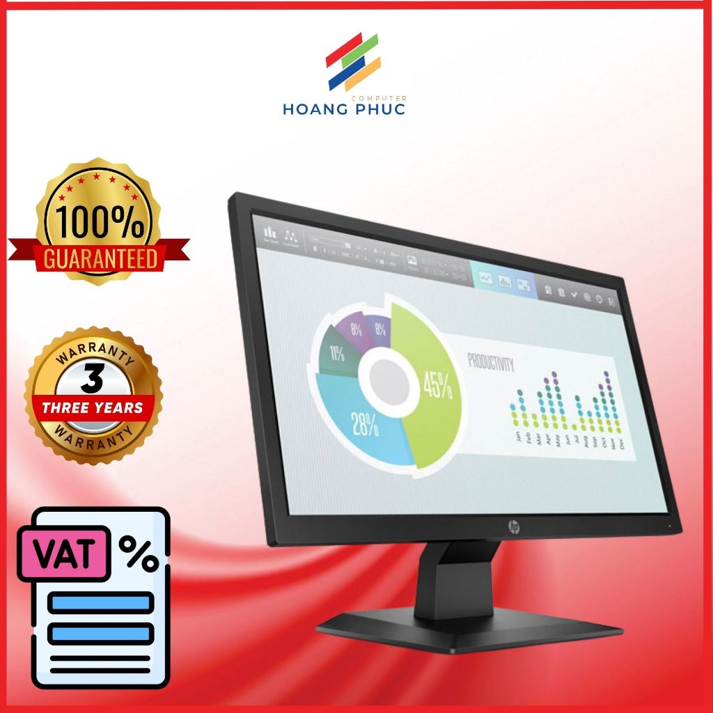Màn Hình Máy Tính HP P204V 19.5 Inch HD+ (5RD66AA) - Chính Hãng Bảo Hành 3 Năm