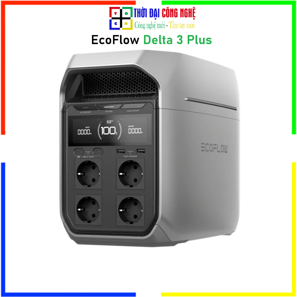Trạm Sạc Dự Phòng EcoFlow Delta 3 Plus 1024Wh 1800W - Bảo Hành 5 Năm Thời Đại Công Nghệ
