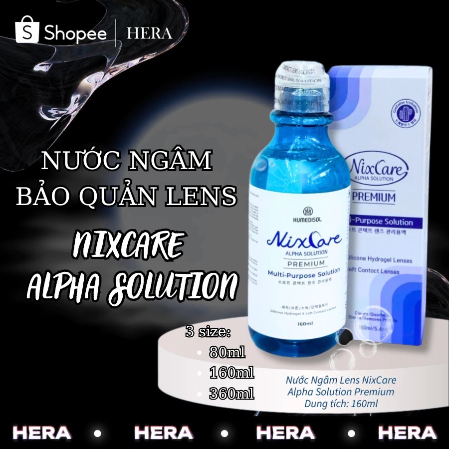 [Top Value] Nước ngâm kính áp tròng NixCare 80ml, 160ml và 360ml  Hera Lens
