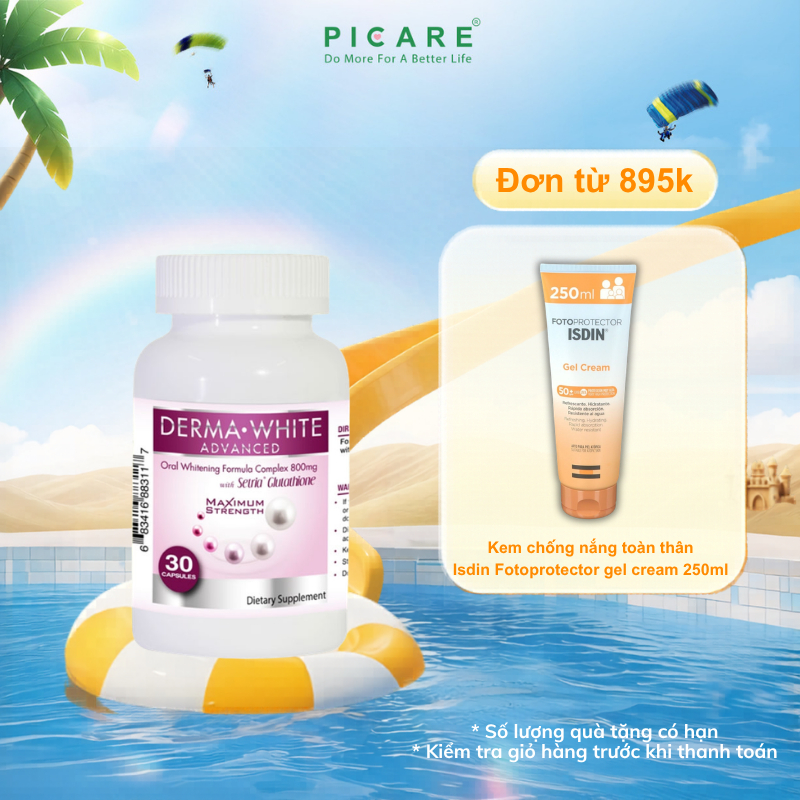 Viên uống hỗ trợ trắng da Derma White Advance