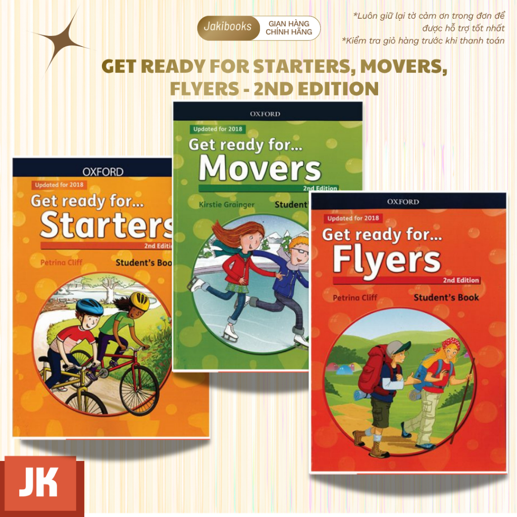 Sách tiếng Anh - Get Ready For Starters, Movers, Flyers 2nd Edition - Có File Nghe
