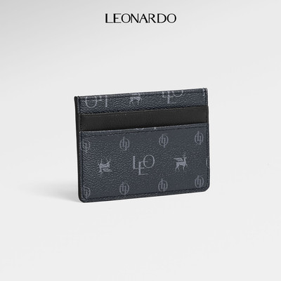 Ví Da Nam Leonardo Ví Slim Card Monogram Neo da Microfiber chống thấm nhỏ gọn bảo mật thẻ