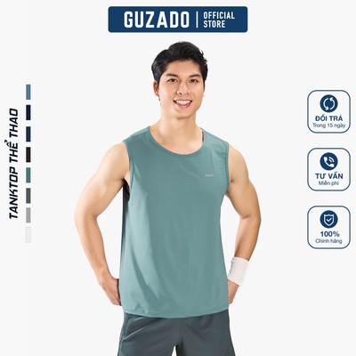 Áo XÁT NÁCH nam thể thao Guzado chất coolmax siêu mát,siêu nhẹ vận động thoải mái GTT01-GATT25S001
