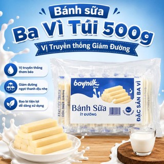 Bánh Sữa Ba Vì BVM Ít Đường 500g Bánh Sữa Đặc Biệt Thơm Ngon Bổ Dưỡng Chuẩn Sữa Bò Ba Vì
