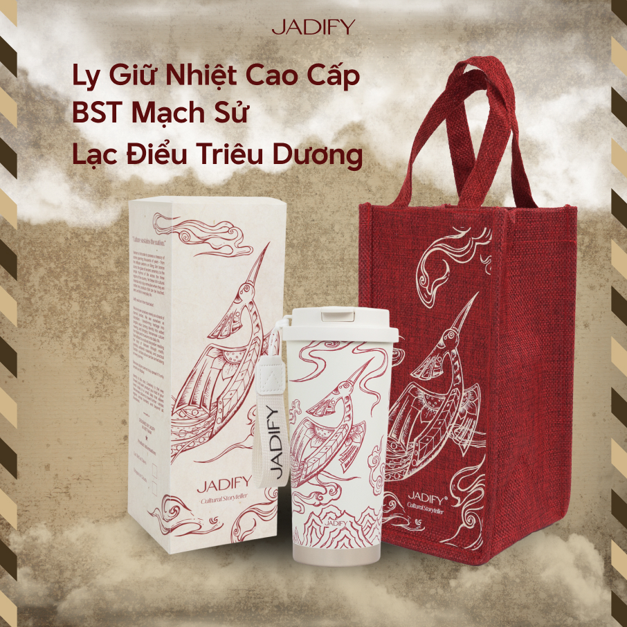 Ly Giữ Nhiệt Cao Cấp - Lạc Điểu Triêu Dương - Arty Cup Lạc Bird At Dawn - 520ml - Jadify
