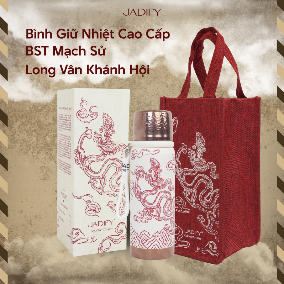 Bình Giữ Nhiệt Long Vân Khánh Hội - Luxy Bottle Dragon In Clouds – 700ml - Jadify