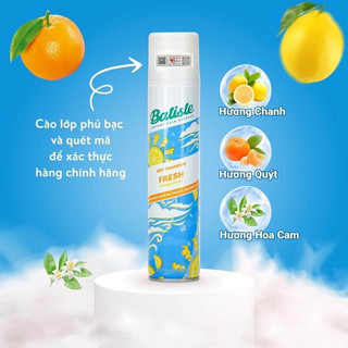 Dầu gội khô làm tơi và phồng tóc Baties chai 200ml full size