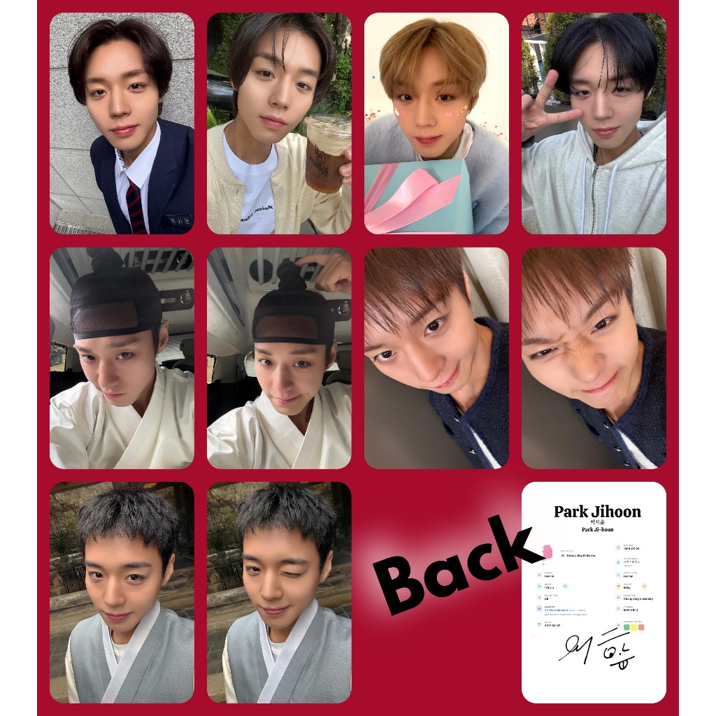 Set card bo góc 2 mặt PARK JIHOON