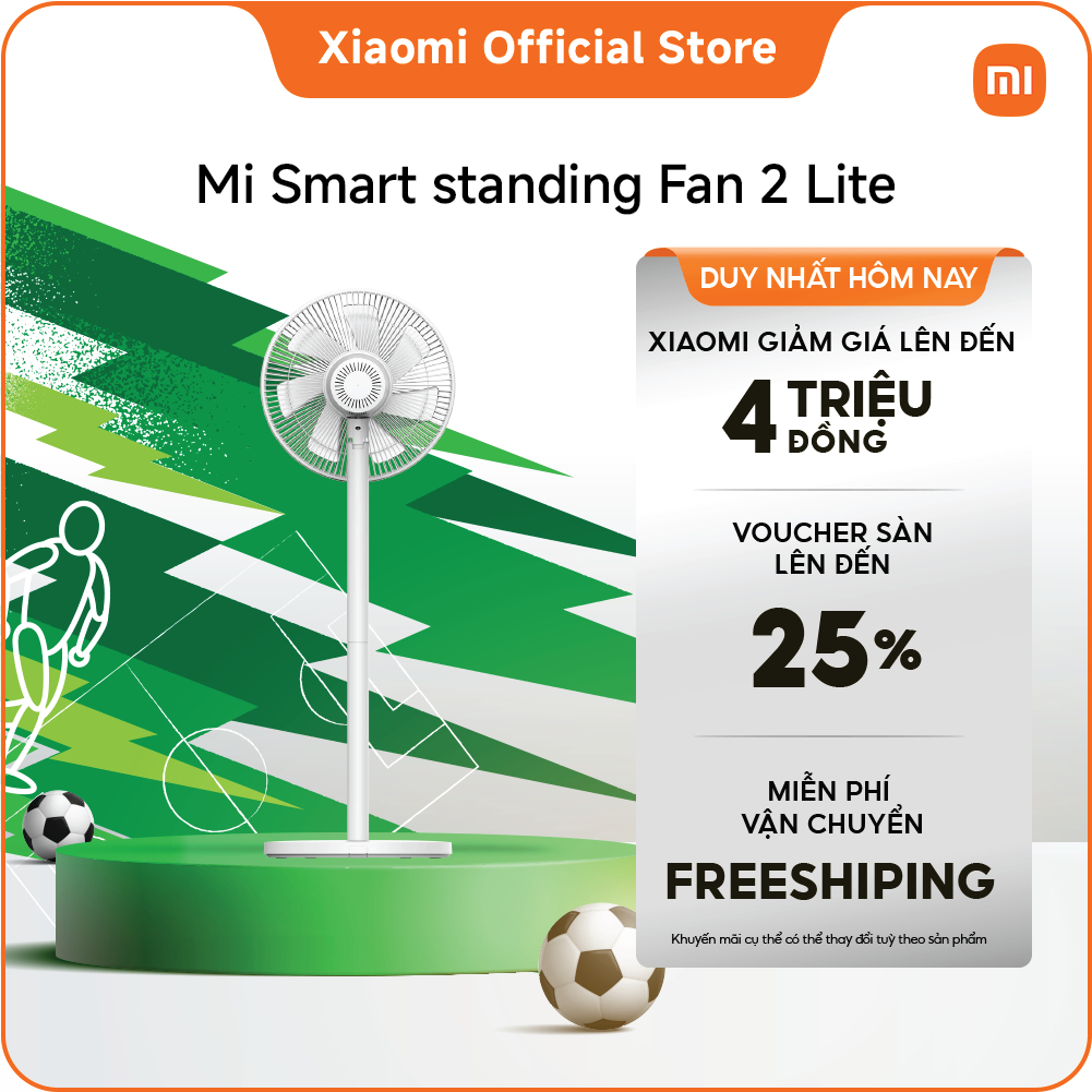 Mi Smart Standing Fan 2 Lite | Có thể điều chỉnh chiều cao | Luồng gió mạnh | Điều khiển thông minh | Có chế độ nghỉ