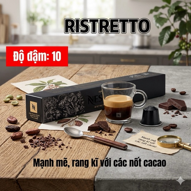 (Dành cho máy Nespresso) Cà phê viên nén Nespresso Ispirazione RISTRETTO - Hộp 10 viên