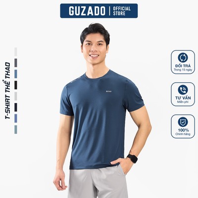 Áo thể thao Guzado Cổ Tròn Vải Coolmax Thoáng Mát,Co Giãn Tốt GTS004-GATS25S004