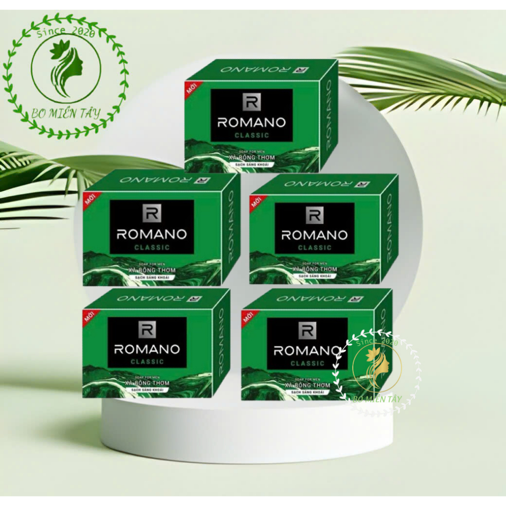 Set 5 Cục Xà Bông Romano Classic 90g – Xà Phòng Tắm Nam Hương Nước Hoa Nam Tính, Thơm Lâu