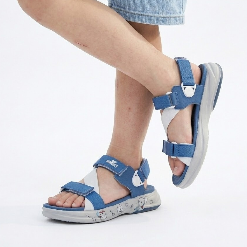 Sandal Shondo F8B T7M bé trai và bé gái, sandal trẻ em shondo hoạ tiết thỏ bảy màu dễ thương, sandal
