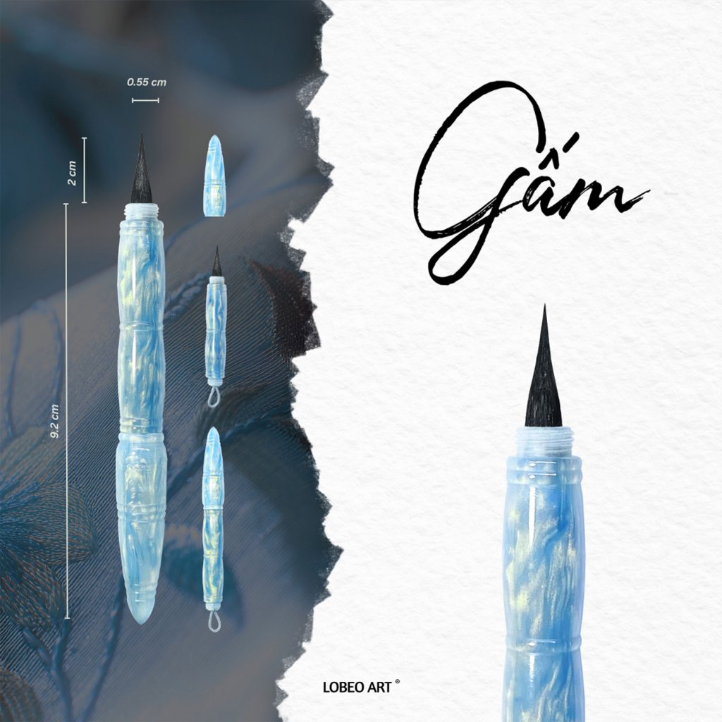 [LOBEO] Cọ vẽ thư pháp Lobeo - Gấm (Bản travel)