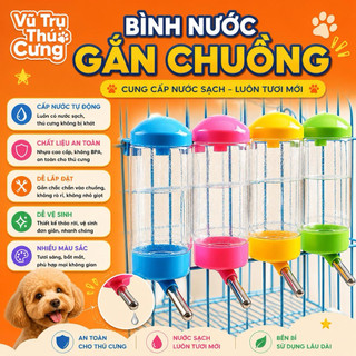 Bình Nước Gắn Chuồng Chó Mèo Tiện Lợi Dễ Vệ Sinh