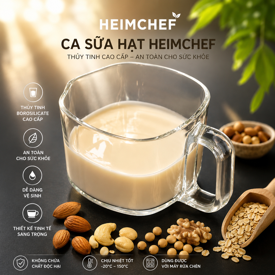 CỐC THỦY TINH CỦA MÁY LÀM SỮA HẠT HEIMCHEF PRO 920