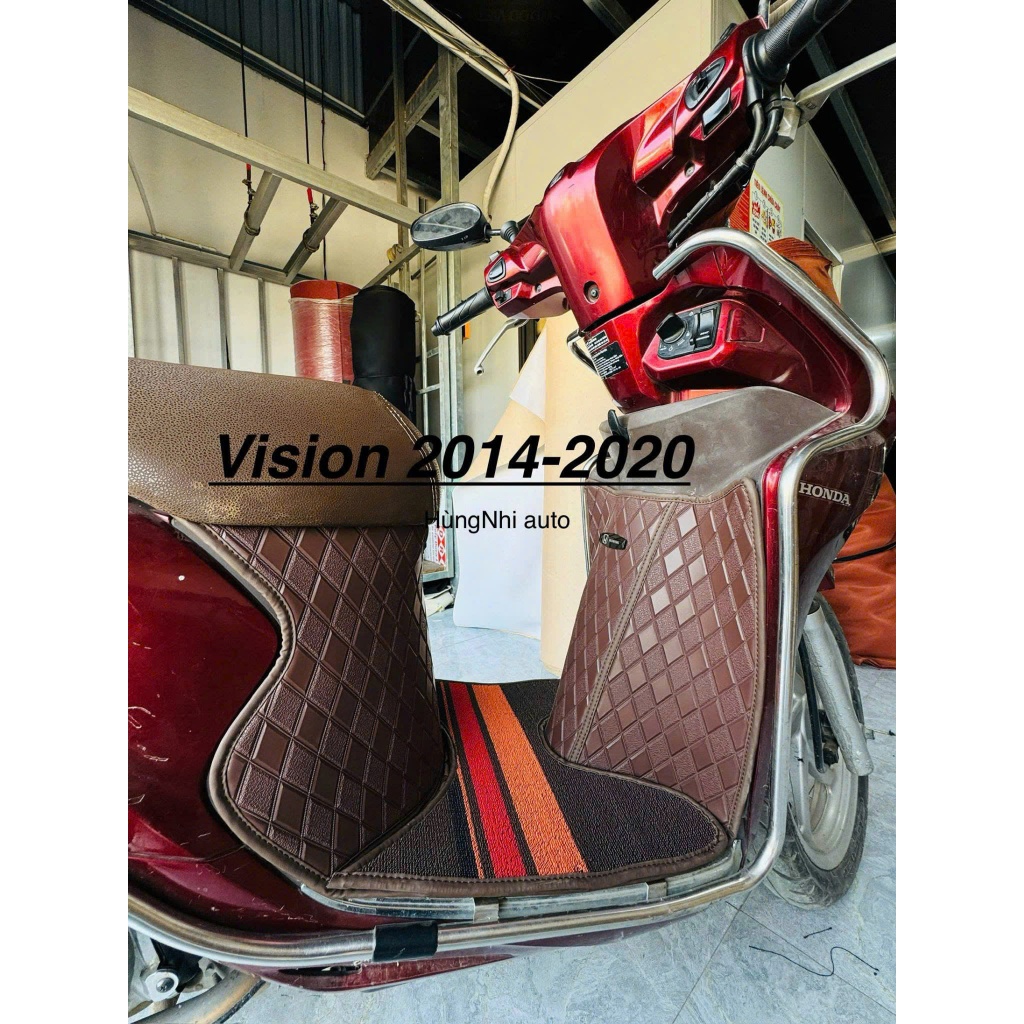 Thảm Chống Trầy Xước Xe Tay Ga Vision 2015-2020. Chống Trầy Xước Thân Xe. Chất Liệu Da 8D Cao Cấp
