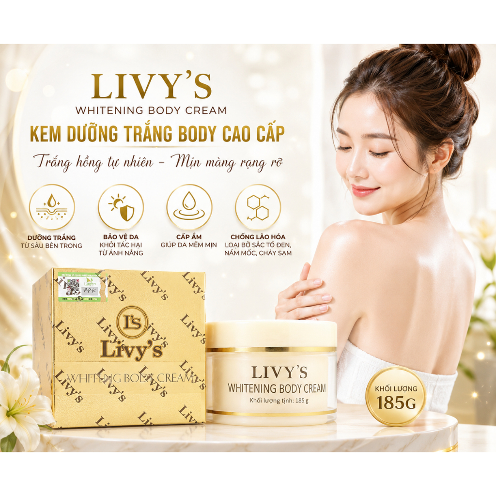 [Chính Hãng] KEM BODY LIVY'S 185g - 1 Hộp