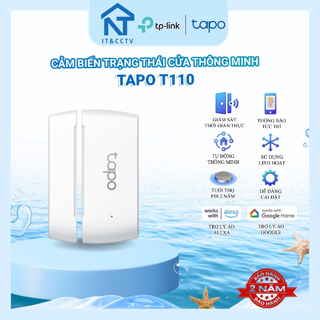 [Chính Hãng] TP-Link Tapo T110 – Cảm Biến Cửa Thông Minh, Phát Hiện Mở Cửa, Kết Nối App Tapo