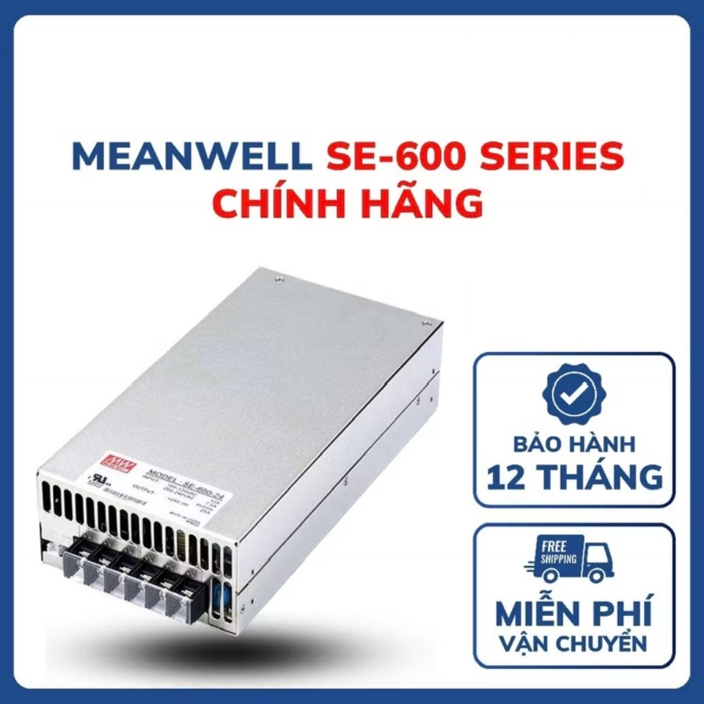 Bộ nguồn MEANWELL SE-600-5, SE-600-12, SE-600-24, SE-600-27, SE-600-48, Nguồn tổ ong công suất 600W