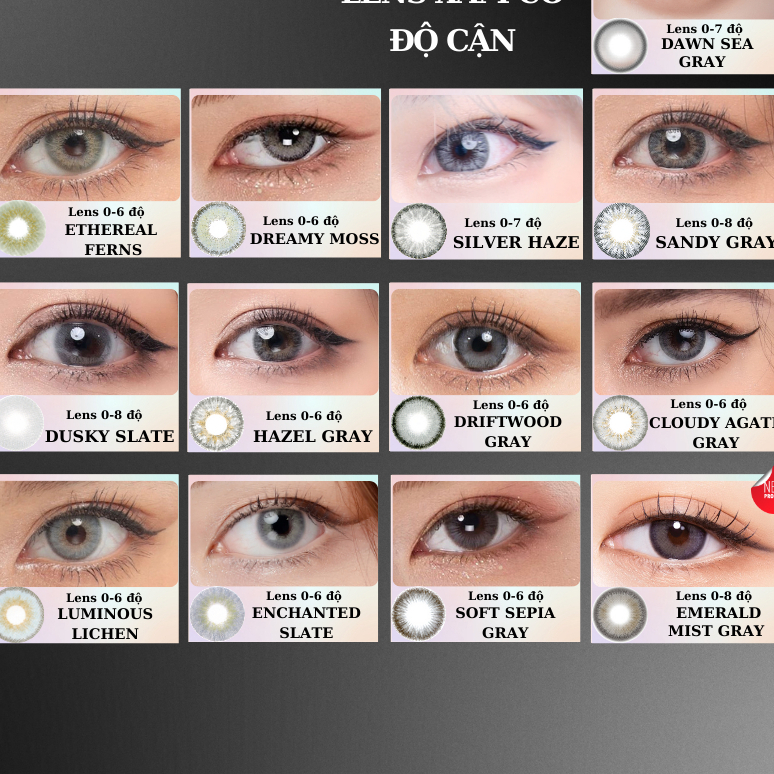 [Top Value] Kính Áp Tròng Hera Màu Xám Tổng Hợp Các Mẫu Lens Mắt Màu Gray Có Độ Cận 0  7