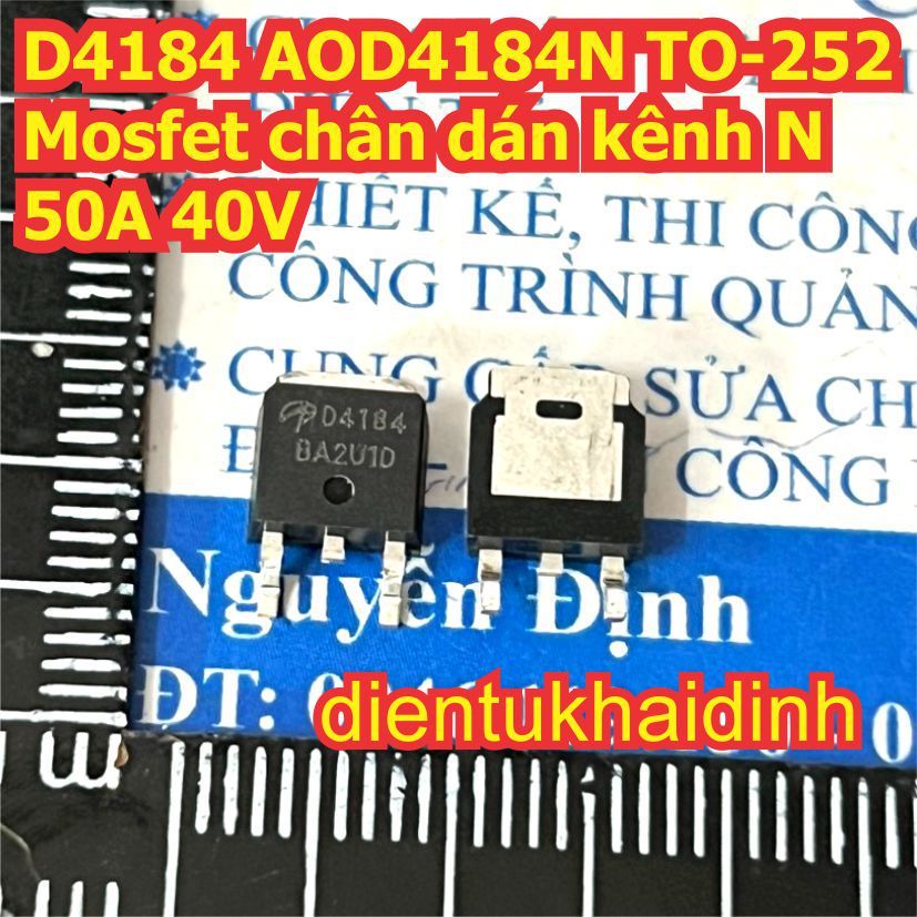 10 con D4184 AOD4184N TO-252 Mosfet chân dán kênh N 50A 40V kde9245