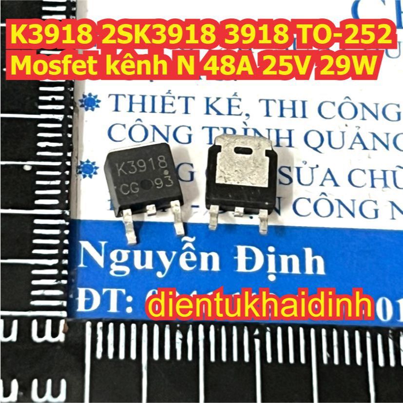 10 con K4212 2SK4212 K3918 2SK3918 K4075 2SK4075 4212 3918 4075 TO-252 Mosfet chân dán kênh N các lo