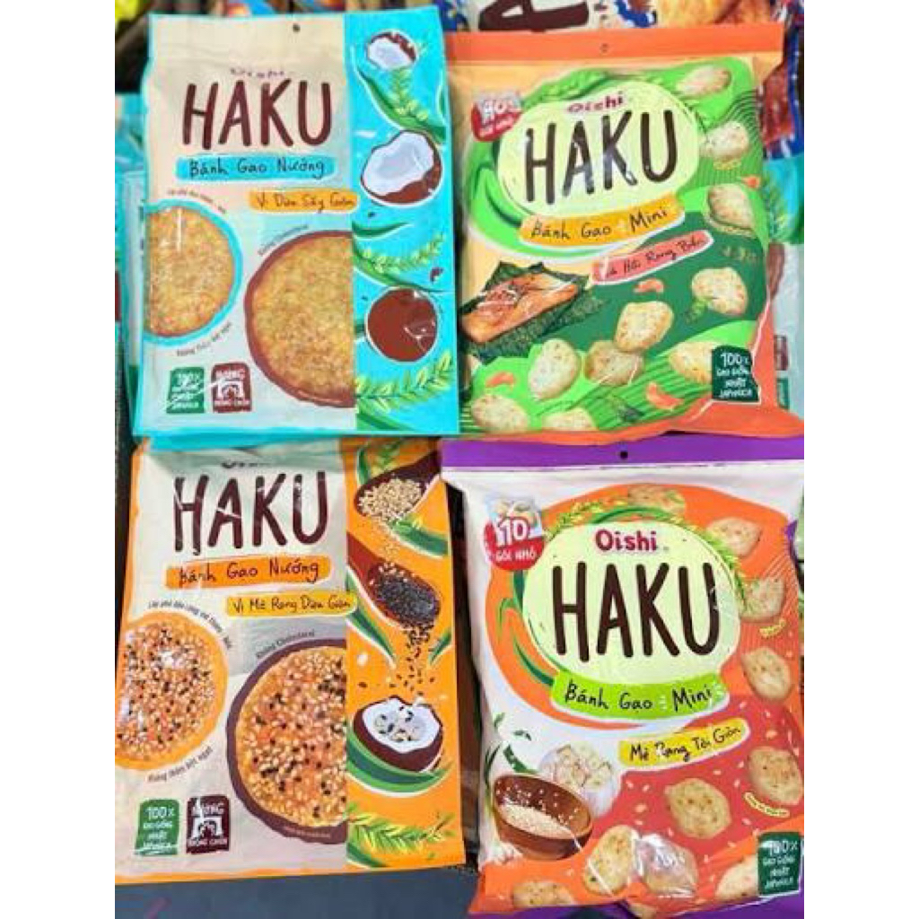 4 vị -Bánh gạo nướng Oishi Haku