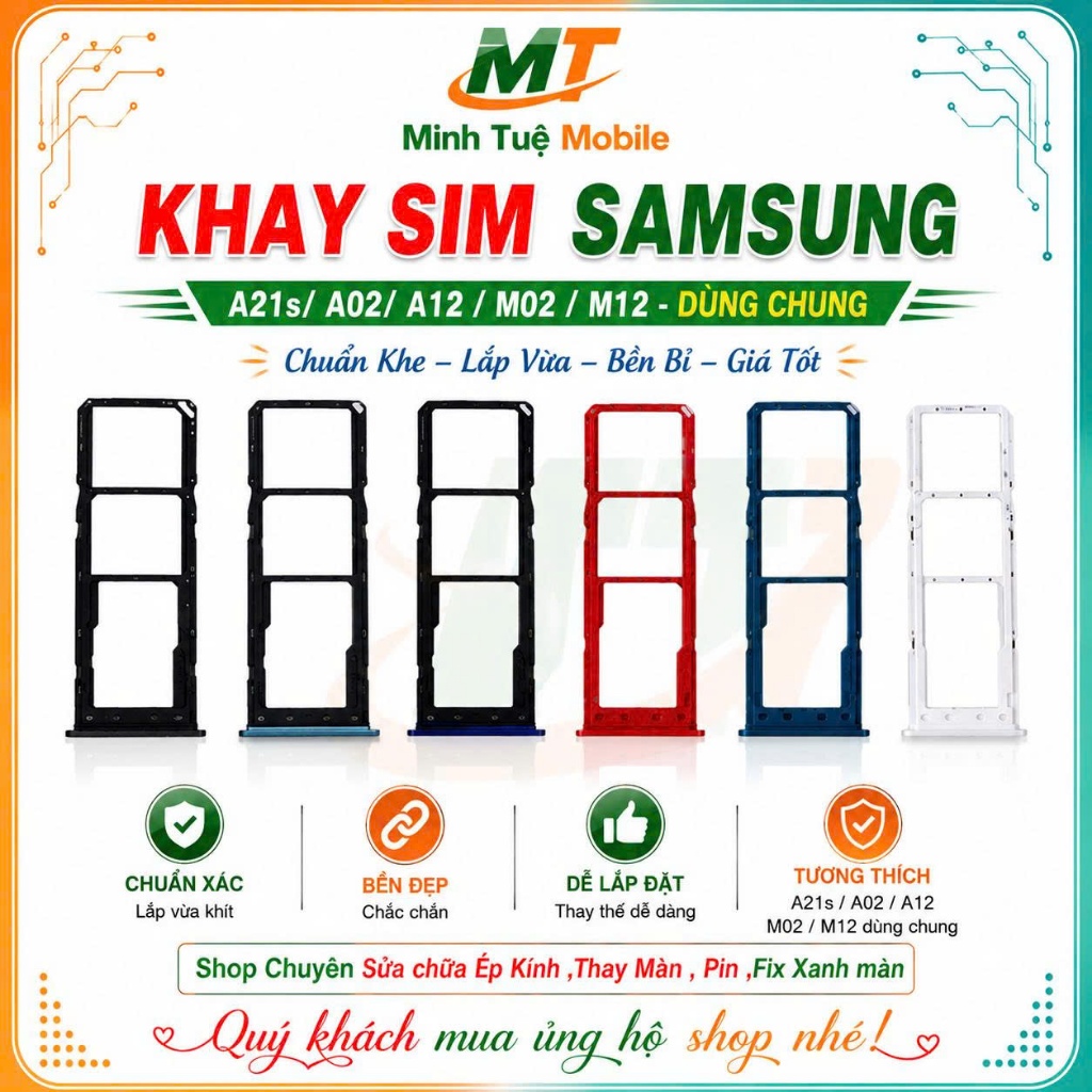 Khay Sim SamSung A21s/ A02/ A12 / M02 / M12 /dùng chung