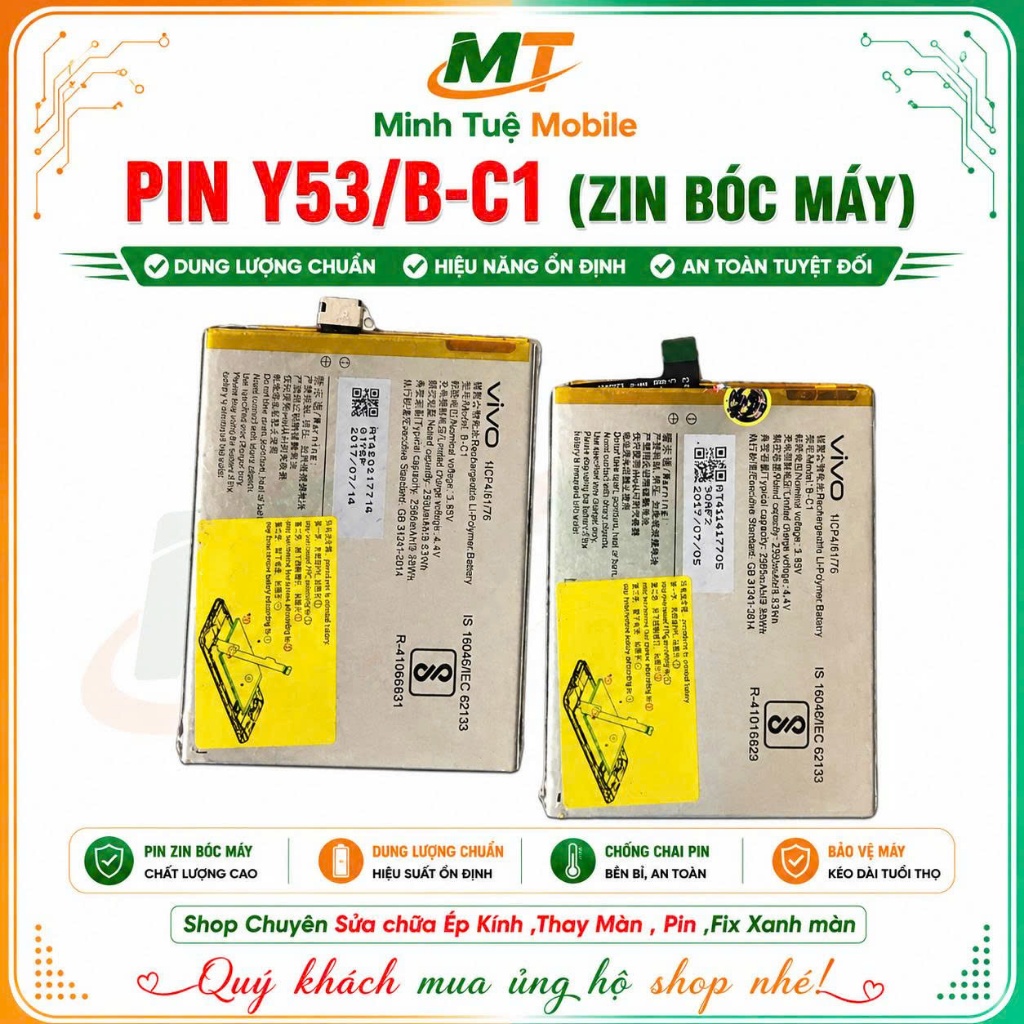 Pin Vivo Y53 / B-C1 – Zin Bóc Máy Chất Lượng Tốt