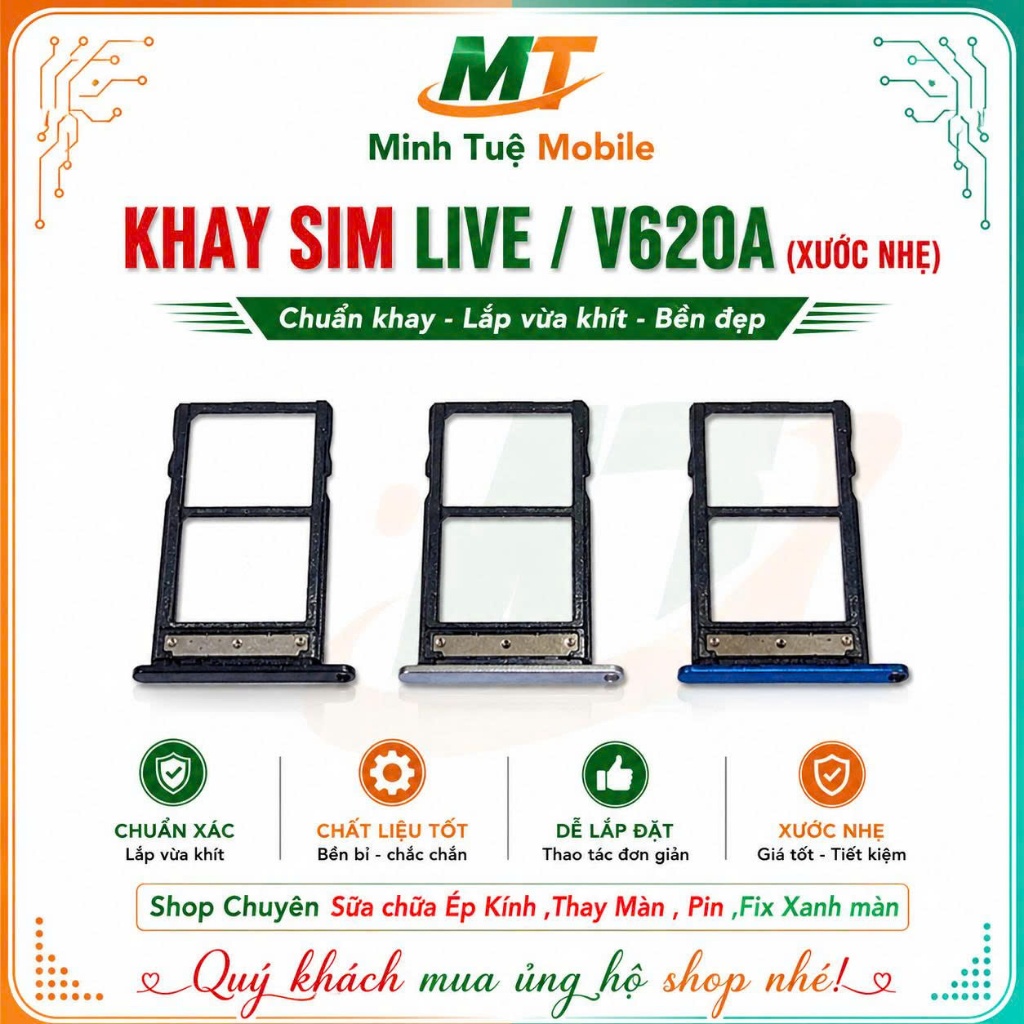 Khay Sim Vsmart Live / V620A – Tháo Máy Xước Nhẹ