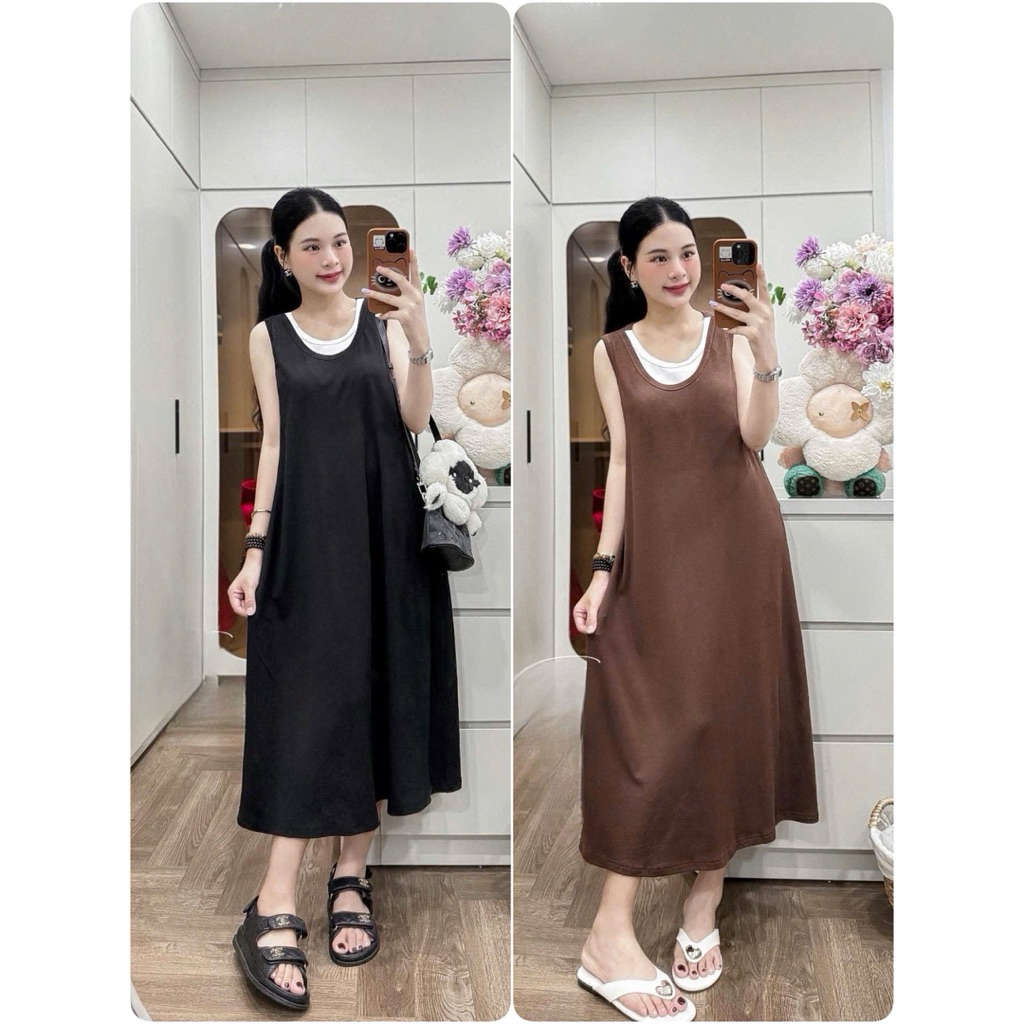 (NH CLOTHING)Váy suông Quynhanhhouse Váy cotton sn M11750 smi