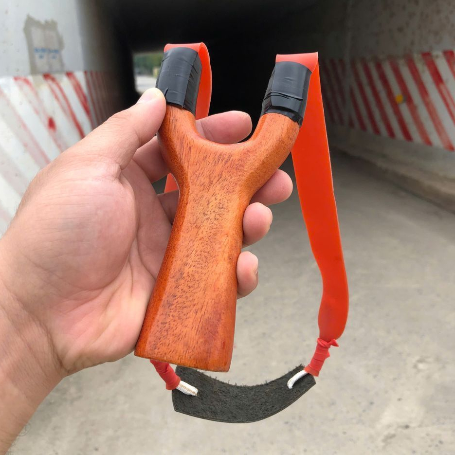 bộ Ná cao su gỗ căm xe + 1 dây sỏi loạ cao cấp . ná gỗ siêu bền bỉ