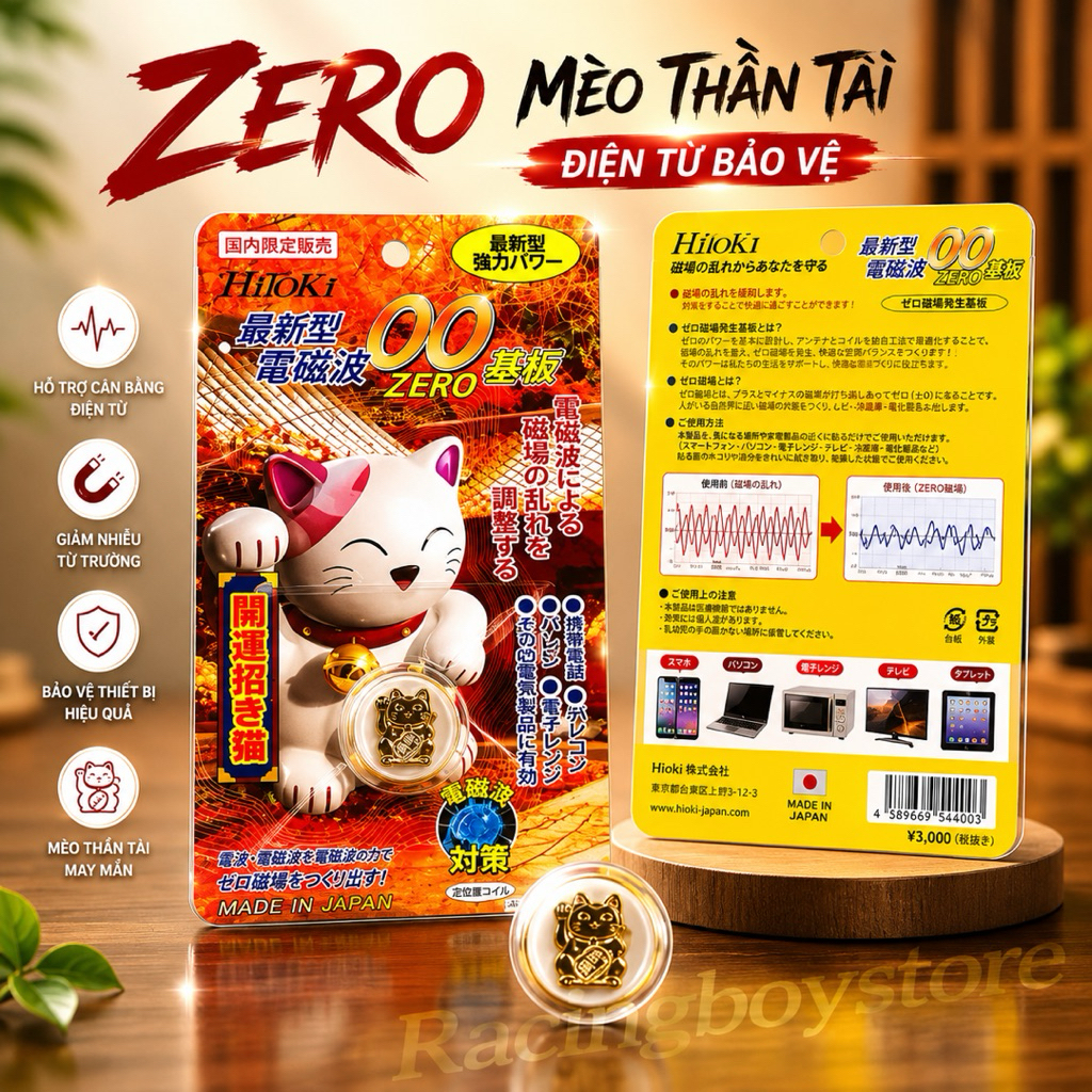 [Có Video] Chip Mèo dán chặn sóng điện từ HITOKI cho thiết bị điện tử